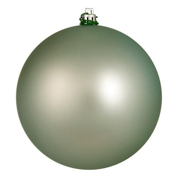 Pemberly Row 3" Plastic Ball Ornaments in Matte Frosty Mint Green (Set of 12)