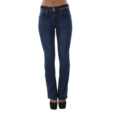 Fashion2love - Classic Premium Denim, Flare Bootleg Bootcut Jeans ...