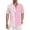 Pink, variant on EQWLJWE Workout Shirts for Mens Summer Collar Shirts Casual Non Positioning Striped Print Short Sleeve Button Down Shirts Loose Fit Beach Shirts Outwear