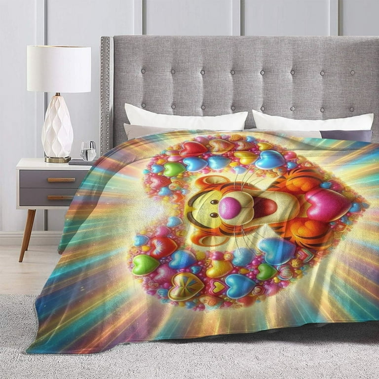 Winnie The Pooh Blanket Throw Bedding Room Decor Flannel Blankets