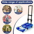 thumbnail image 4 of Folding Hand Truck 500lbs, Portable Heavy Duty Dolly Cart, 6 Wheels Collapsible Luggage Cart with 2 Elastic Ropes - Compact Trolley Cart for Easy Moving - Ideal Hand Cart for Travel and More, 4 of 15