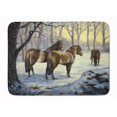 thumbnail image 1 of Chevaux dans la Neige par Daphne Baxter Tapis de Mousse à Mémoire Lavable en Machine, 1 of 1