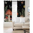 thumbnail image 2 of Spring Mushrooms Kitchen Curtains Farmhouse Pastoral Botanical Stars Rustic Cafe Short Curtains for Bathroom Blackout Window Curtain Small Window Treatment Drapes for Bedroom Living Room 52"x45"x2, 2 of 9