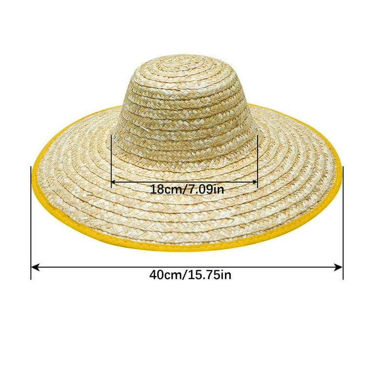 Farmer Style Straw Wide Brim Hat for Men and Women, One Size  display picture 2