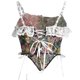 thumbnail image 4 of Camisola moldeadora de cintura con encaje y lazo sin espalda con estampado de flores para mujer, top de poliéster, 4 of 4