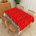 thumbnail image 6 of Nanqianyi Christmas White Snowflake Tablecloth 54×72 Inch, Winter XMAS Tree Snowman Decoration, Red Washable Table Cloths for Family Gatherings Dinner, 6 of 11