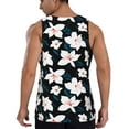 thumbnail image 3 of Fotbe Lilies Flowers Pattern Men's Quick Dry Workout Tank Top Gym Muscle Tee Fitness Bodybuilding Sleeveless T Shirt Breathable Workout Shirt-Large, 3 of 9