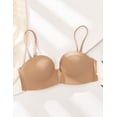 thumbnail image 4 of Wingslove Women's Strapless Multiway Push Up Bra Wireless Plus Size Convertible Bra, Coffee 32DD, 4 of 6