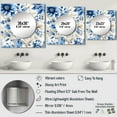 thumbnail image 4 of Designart "Intricate Lace In Cobalt Blue" floral Square Mirror For Wall Decor - Large Blue Square Mirror Printed Wall Decor - Cottage Square Living Room Mirror, 4 of 5