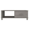 thumbnail image 3 of vidaXL Coffee Table HAMAR Light Grey 100x55x35 cm Solid Wood Pine, 3 of 5