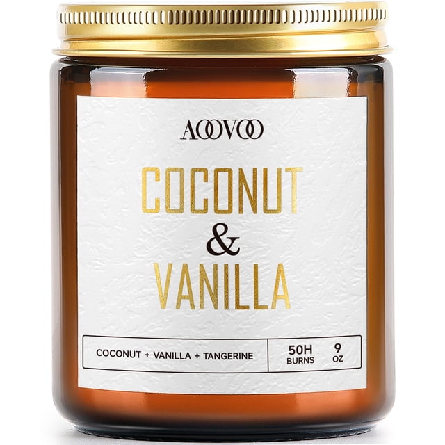 Vela aromática AOOVOO Coco Vainilla 265 ml 100% cera de soja