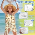 thumbnail image 6 of FUIALDOLG Cartoon Western Horse Cactus Swimwear with Beach Wrap Skirt for Teenager Girl Quick Drying Girl One-piece Bathing Suit Summer Beach Outfits Western Kids Swimming Costume,15-16Y, 6 of 7
