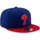 thumbnail image 3 of New Era The red "P" logo on the front of the hat represents Major League Baseball and is often used as a fashion item to match clothing., 3 of 5