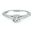 thumbnail image 2 of 14k White Gold Micro Prong Diamond Cathedral Engagement Ring Size 6.5, 2 of 4