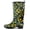 Navy Sunflower, variant on Women’s Tall Rain Boots Waterproof Garden Boots for Women, Sunflower Print Non-Slip Sole, Lightweight Durable Outdoor Boots, Green, Size 6