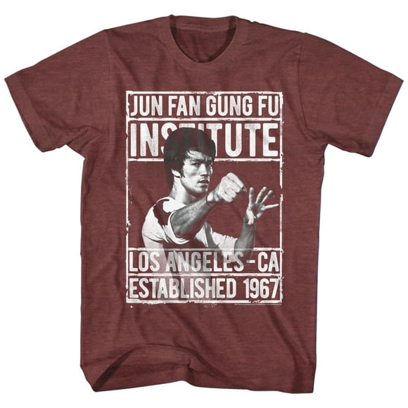 Bruce Lee T-Shirt Adulte Icône des Arts Martiaux Chinois Jun Fan Gung Fu la Cali 1967