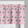 thumbnail image 5 of Ambesonne Valentine Valance & Curtain, Envelopes with Hearts Art, 55"x30", Rose Laurel Green Orange, 5 of 7