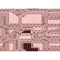 thumbnail image 1 of Ahgly Company Machine Washable Indoor Rectangle Transitional Light Rose Pink Area Rugs, 2' x 3', 1 of 7
