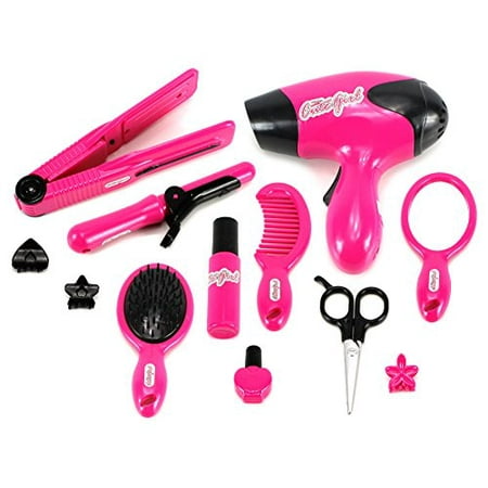 Cute Girl Hairdresser Pretend Play Toy Fashion Beauty Play Set w/ Working Hair Dryer, Assorted Beauty (Best Pretend Play Toys For 4 Year Olds)