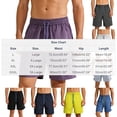 thumbnail image 3 of Besolor Workout Shorts for Men Wide Leg Drawstring Elastic Waist Quick Dry Breathable Athletic Hiking Shorts with Pockets(3X-Large,Purple), 3 of 7