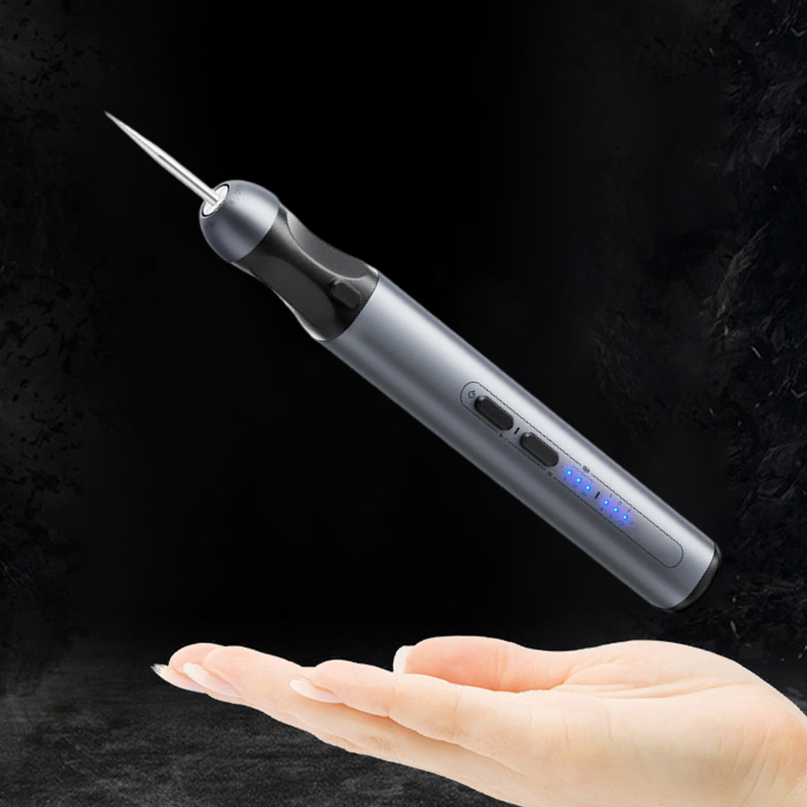 Engraving Pen,Electric Engraving Pen With 7 Interchangeable Heads,Rechargeable Cordless Etching Engraving Tool,Polishing Grinding Tool,Rechargeable Polishing Pen,(Gray,4.96x0.59 in)