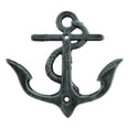 thumbnail image 4 of Pack of 2 Cast Iron Rustic Verdigris Sailor Ocean Ship Anchor Double Wall Hooks, 4 of 10