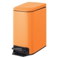 thumbnail image 1 of Cesun Bote De Basura Pequeño Para Baño Con Tapa, Pedal De Cierre Suave, Bote De Basura De Acero Inoxidable De 6 Litros / 1,6 Galones Con Cubo Interior Extraíble, Acabado Antihuellas (Naranja Mate), 1 of 5