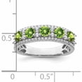 thumbnail image 2 of 14K White Gold Polished Peridot And Diamond Ring (Size 7) Made In India -Jewelry By Sweet Pea, 2 of 5