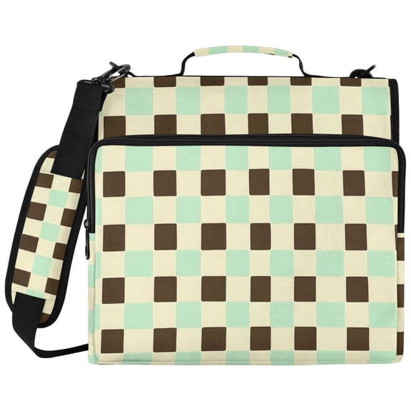 ALAZA Zipper Binder Checkered-h8 Pattern 2 inch 3 Ring 500 Sheet Capacity Trapper Keeper File Folder Organizer Bag