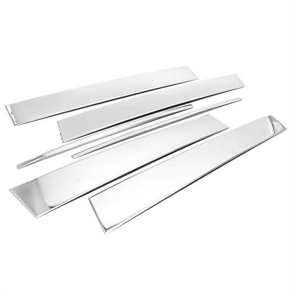 Sizver Chrome Stainless Steel Pillar Posts Accent Coverss For 2010-2015 GMC Terrain 6pcs