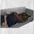thumbnail image 6 of New York Soft Flannel Fleece Throw Blanket, New York at Night Empire Building at Northeastern Most Crowded Town USA Photo, Cozy Plush for Indoor and Outdoor Use, 70" x 90", Orange Blue, by Ambesonne, 6 of 6