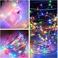 thumbnail image 3 of Fairy Lights Plug in USB - 66 Ft 200 Led Fairy String Lights, Bendable Copper Seven Color Changing Fairy Lights, Dimmable 8 Modes Xmas Light for Bedroom Decor Party Indoor Decorations, 3 of 7