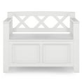 thumbnail image 6 of Amherst Solid Wood 36 inch Wide Transitional Entryway Storage Bench in White, 6 of 13