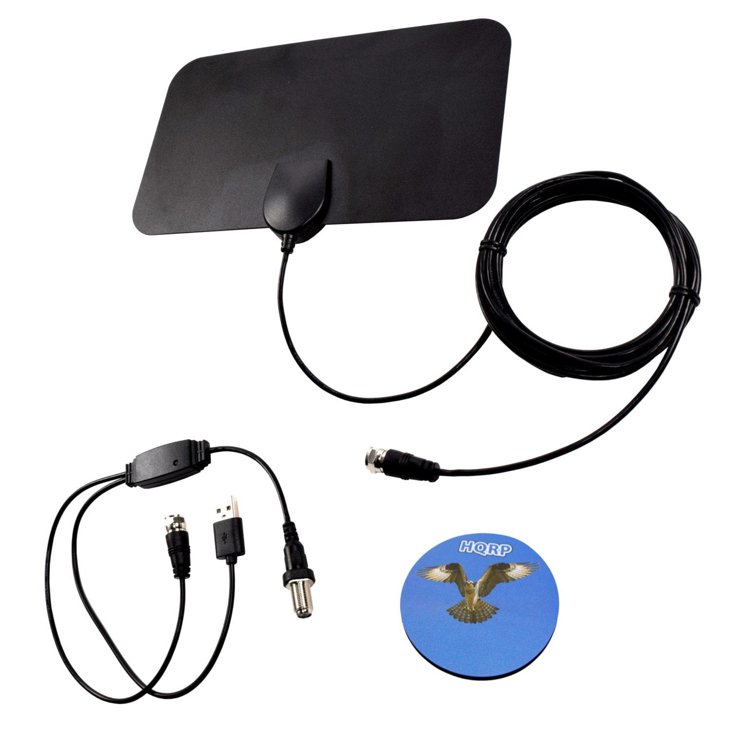 HQRP HDTV Amplified 4K 1080p 3550 miles antenna for LG 43LV570H