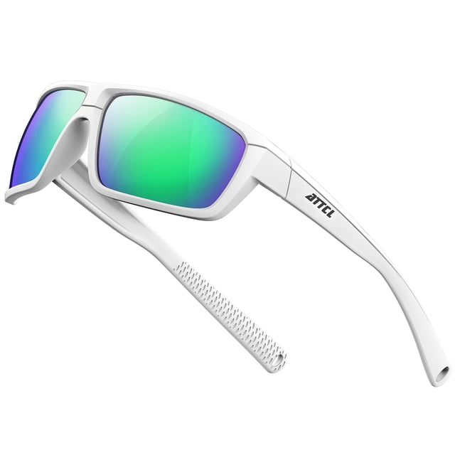 Gafas de sol polarizadas ATTCL para hombre pesca UV400 blanco+verde