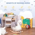 thumbnail image 6 of Qaba Rocking Horse, Kids Ride on Horse Swan Rocker with Sound, Plush Seat, Wooden Base, Safety Belt for Toddlers 18-36 Months, White, 6 of 9
