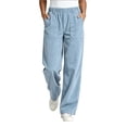 thumbnail image 3 of Atkumj Corduroy Pants Women Comfortable Elastic High Waist Straight Leg Pants Casual Solid Color Loose Womens Travel Pants for Daily Wear XL, 3 of 6