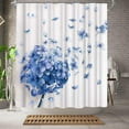 thumbnail image 2 of Hydrangea Shower Curtain Natural Flower Shower Curtain Elegant Bathroom Set Polyester Fabric Waterproof With Hook 54"W x 78"L (Pack of 1), 2 of 6