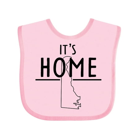 

Inktastic It s Home- State of Delaware Outline Gift Baby Boy or Baby Girl Bib