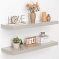 thumbnail image 1 of Floating Shelves  Deep Floating Shelf Wall Mounted  Wall Shelves  Rustic Deep Bookshelf  Extra Deeper &amp; Thicker Display Shelves for Bedroom  Living Room    Set of, 1 of 6