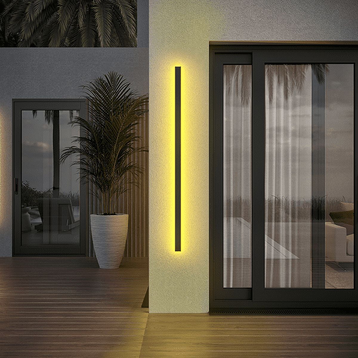 Ozarke Svelte RGBWW (RGB, Warm White) Outdoor Modern LED Wall Sconce - 80 Inches