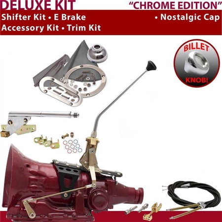 American Shifter C6 Shifter Kit Chrome 12 in. E Brake Cable Trim Kit for F073E
