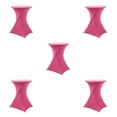 thumbnail image 3 of relayinert Versatile Elastic Cocktail Table Set Fitting For Any Occasion Hotel Wedding Party Table Cover Rose Red 5Set, 3 of 6