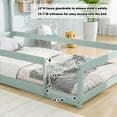 thumbnail image 5 of Bellemave Twin Size Floor Bed with House-shaped Headboard and Fence Twin Montessori Floor Bed Frame with Fence Twin House Bed Low Floor Bed, Light Green, 5 of 10