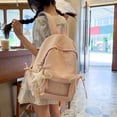 thumbnail image 5 of Star Print Backpack, Lightweight Breathable Transparent Front Pocket Backpack, Heavy Duty Laptop Backpack for Outdoor Work, White, 5 of 10