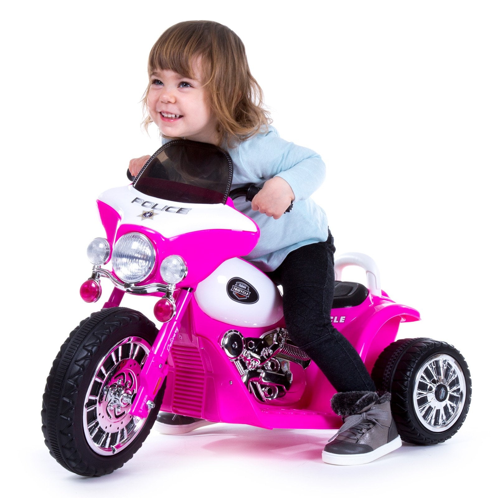 Lil Rider Mini Battery Operated Three Wheel Police Chopper in