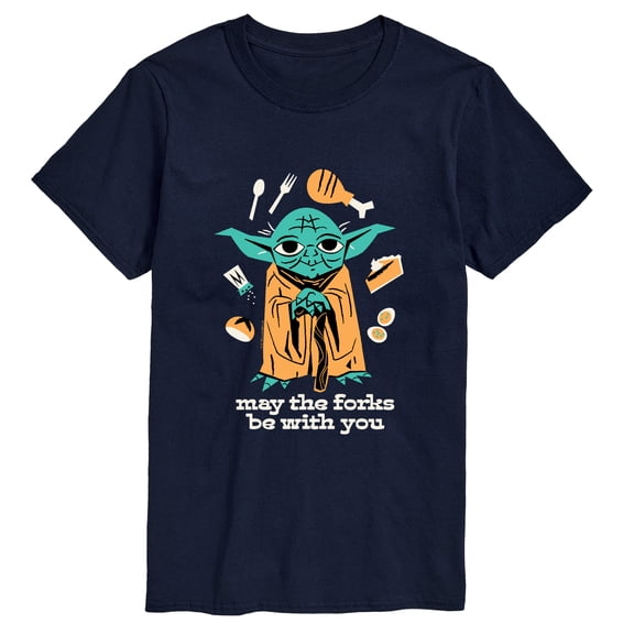 Star Wars - May The Forks Be With You - Men's Short Sleeve Graphic T-Shirt
