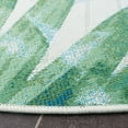 thumbnail image 6 of SAFAVIEH Barbados Distressed Palm Leaves Outdoor Area Rug, Green/Teal, 5'3" x 5'3" Round, 6 of 8