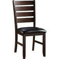 thumbnail image 3 of Contemporary Design 4pcs Dining Side Chairs Black PU Upholster and Brown FinishDining Room Furniture, 3 of 3