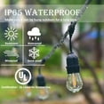 thumbnail image 4 of Yi Lighting 48ft Outdoor String Lights with 15pcs Dimmable Shatterproof LED Bulbs, Weatherproof for Patio Garden Porch Yard Party, 4 of 7